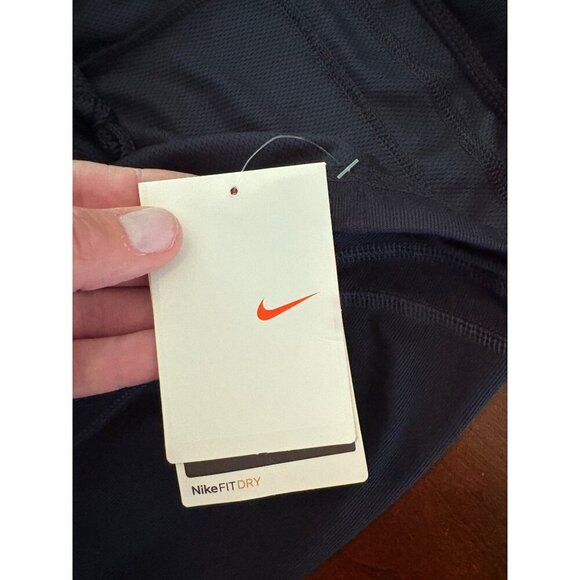 Nike NWT Dri-Fit Navy Blue Wide Leg Cropped Workout Pants Capri Y2K Size Small - Picture 8 of 12